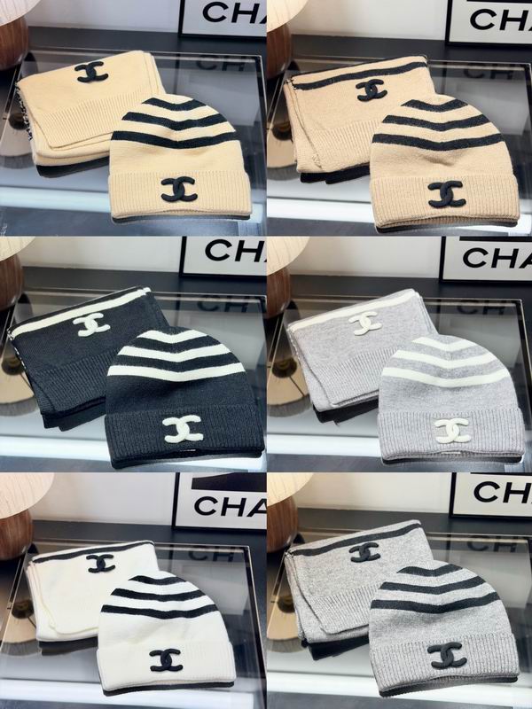 Chanel scarf hat dx16